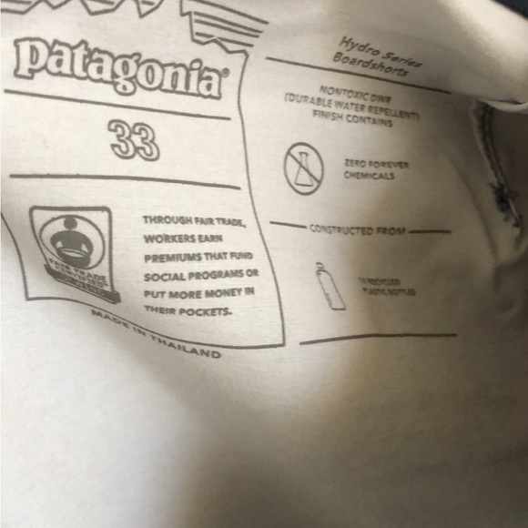 NWT Patagonia Mens Hydropeak Boardshorts 21” in The Point: Current Blue 33 Waist - Picture 6 of 6